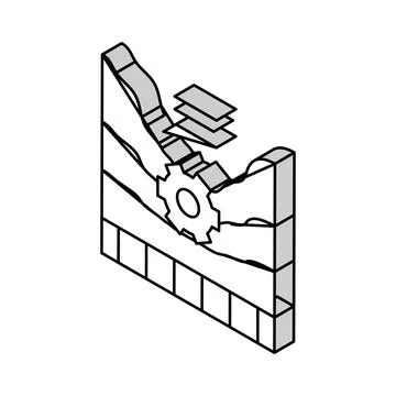 Water quality testing hydrogeologist isometric icon vector illustration Stockillustratie