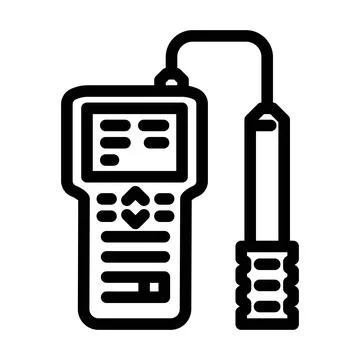 Water quality testing hydrogeologist line icon vector illustration Stock Illustration