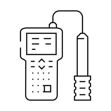 Water quality testing hydrogeologist line icon vector illustration Stock Illustration
