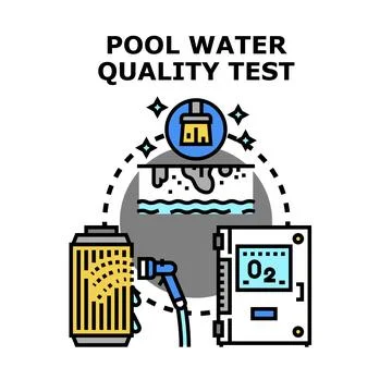 Water quality testing for swimming pool clarity and hygiene イラスト素材