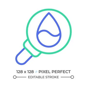 Water quality two color line icon イラスト素材
