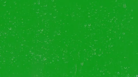 Water Rainfall Loop  Rain Drops on Window Glass Over Green Screen 3 Stock Footage 333030337