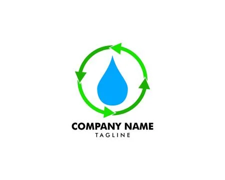 Water Recycle Logo Design Template Element Stock Illustration