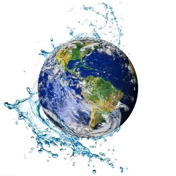 Water recycle on world concept. Elements of this image furnished by NASA. Foto stock