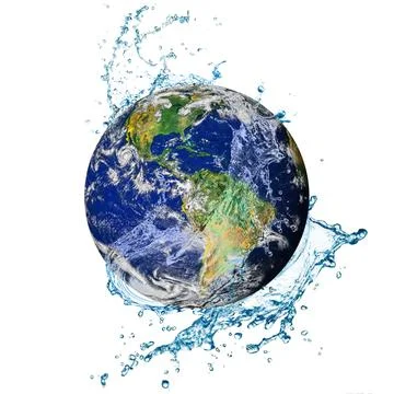 Water recycle on world concept. Elements of this image furnished by NASA. Foto stock