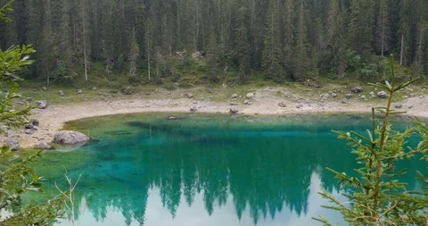 Water refelctions in the lake Stock Footage 115129446