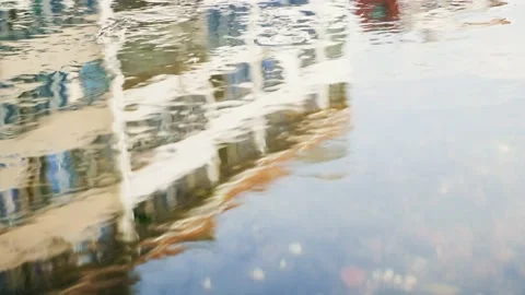 The water reflected the house Stock Footage 163309834