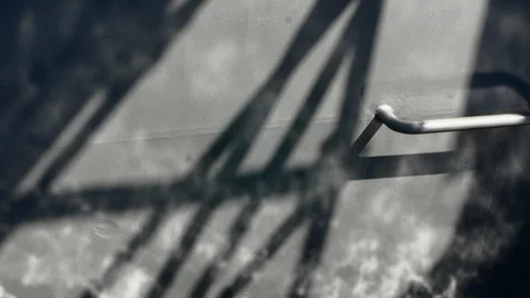 Water reflection on the exterior of ship Stock Footage 117748017