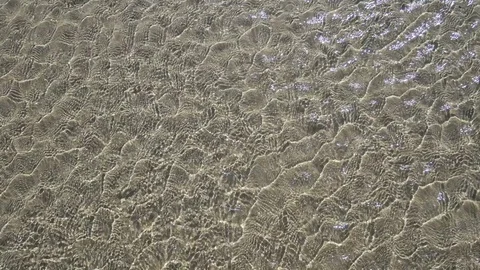 Water Reflection Sea Ocean  Ripple Wave Slowly Motion Pattern Stock Footage 76042023