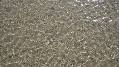 Water Reflection Sea Ocean  Ripple Wave Slowly Motion Pattern Stock Footage 76042218