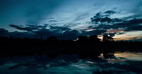 Water Reflection sunrise Video stock 68902369