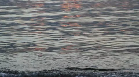 Water Reflection on Sunset Beach in Vancouver BC Canada Stock Footage 8962468