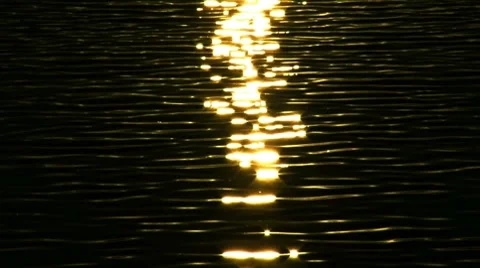 Water reflection sunset Stock Footage 7768543