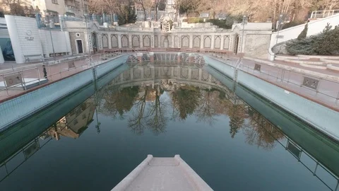 Water Reflection at Thermal  Pool in Budapest 3 Stock Footage 127210338