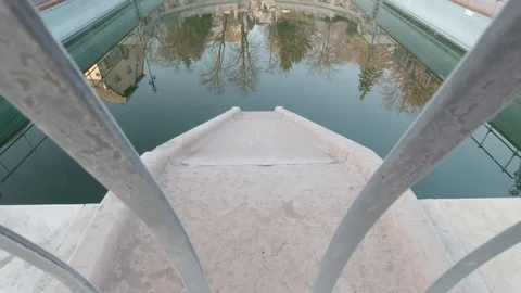 Water Reflection at Thermal Pool in Budapest 1 Stock Footage 127210343