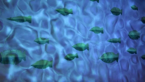 Water reflection visual on wall Stock Footage 308415289