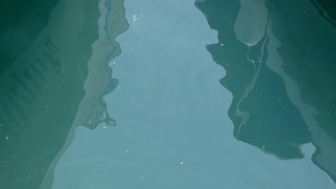 Water reflections in a dock Stock Footage 107940925