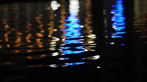 Water reflections of multicolor Stock Footage 74064900