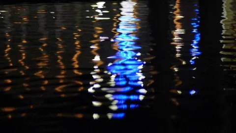 Water reflections of multicolor Stock Footage 74064911