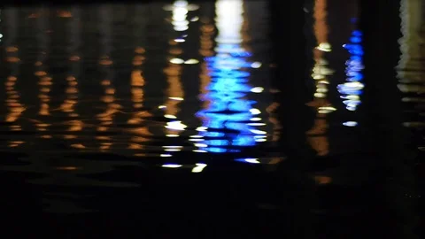 Water reflections of multicolor Stock Footage 74064957