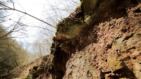 Water reflections on rock autumn forest Stock Footage 70117210
