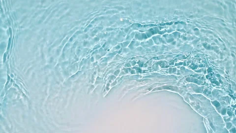 Water with reflections sunlight and shadows. Slow motion of waves water on blue Stock Footage 233012018