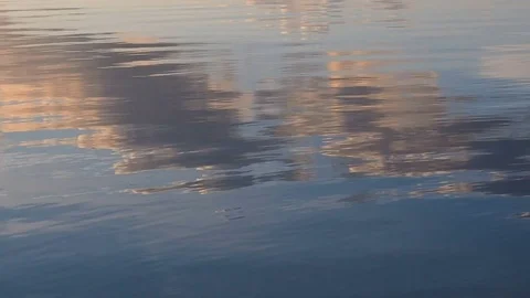Water reflects sky with clouds. blue sky reflected in the water. motion of the Stock Footage 71272802