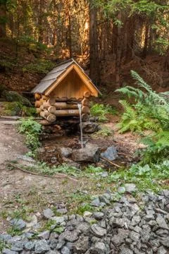 Water refreshments in the forest Foto stock