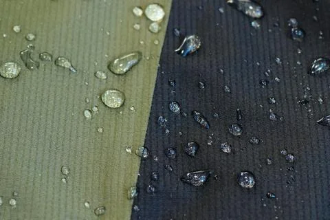 Water repellent material of a jacket Stock Photos
