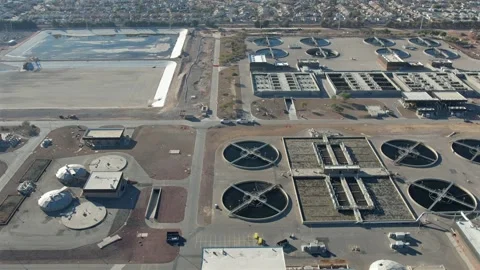 Water reservoir drone Stock Footage 301161801