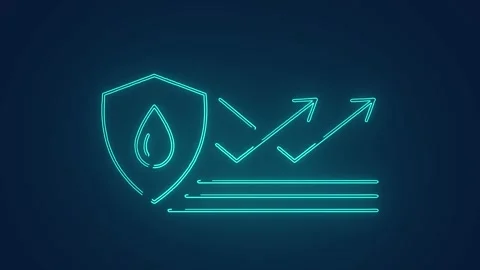 Water resistance surface technology animation Stock Footage 264960674