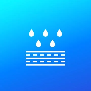 Water resistant membrane icon, vector Stock Illustration