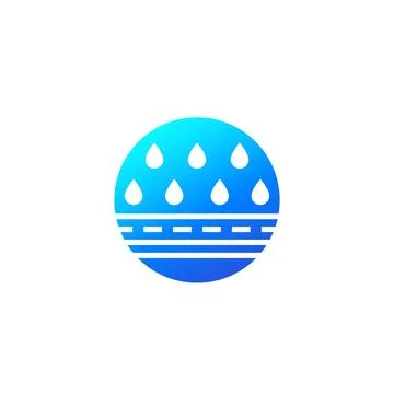 Water resistant membrane vector label Stock Illustration