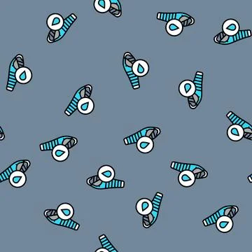 Water resistant sleeping bag vector seamless pattern Stock Illustration