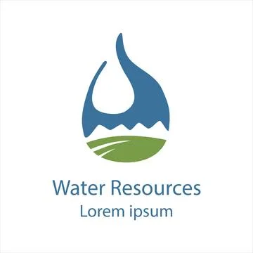Water Resources Logo Illustrazione stock
