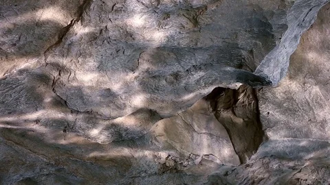 Water ripple caustic light reflections on stone wall Stock Footage 74292527