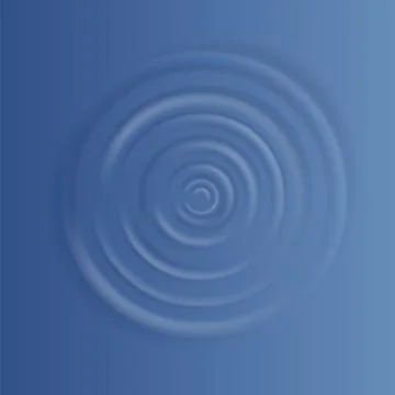 Water ripple effect top view. Realistic caustic drop or sound wave splash effect Stock Illustration