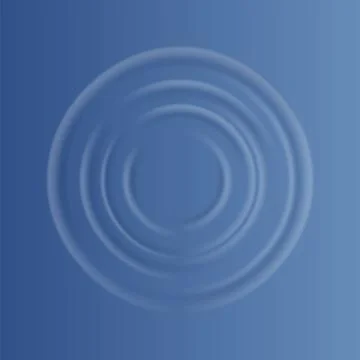 Water ripple effect top view. Realistic caustic drop or sound wave splash effect Stock Illustration