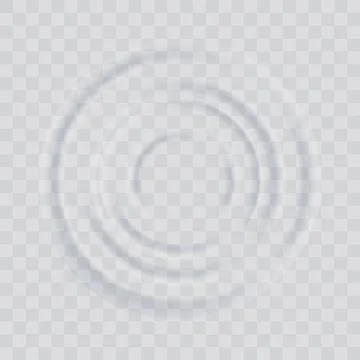 Water ripple effect top view. Realistic caustic drop or sound wave splash effect Stock Illustration