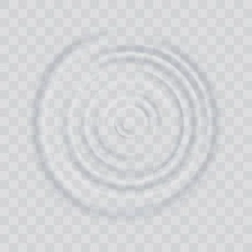 Water ripple effect top view. Realistic caustic drop or sound wave splash effect Stock Illustration