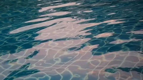 Water Ripple mark on surface of swimming pool Stock Footage 106423618