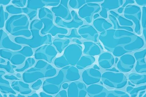 Water ripple surface with sunlight reflections in cartoon style, game texture Illustrazione stock