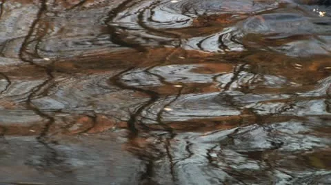 Water ripple texture in a stream Stock Footage 8984158