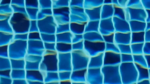 Water ripples on blue colored mosaic tiles Stock Footage 79447133