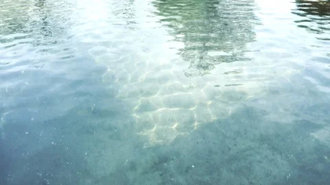 Water ripples in a city pool Stock Footage 97446540