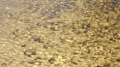 Water ripples on the river. Background slow motion Stock Footage 74934646