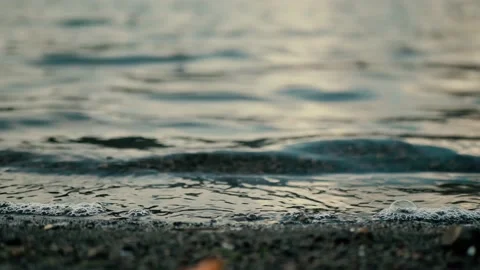 The water ripples on the surface of the Ob river. Variable focus Stock Footage 143238208