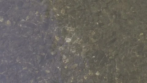 Water River Stream Overfall Bottom Gravel Stones Day 2026 f Stock Footage 341479295