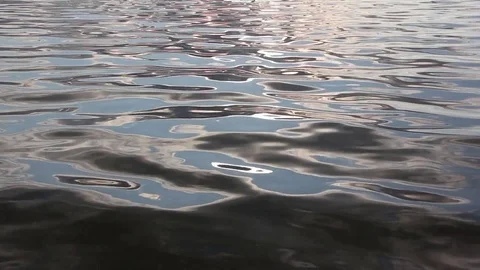 Water in the river at sunset, natural background Stock Footage 81204045