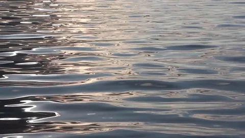 Water in the river at sunset, natural background Stock Footage 81204055